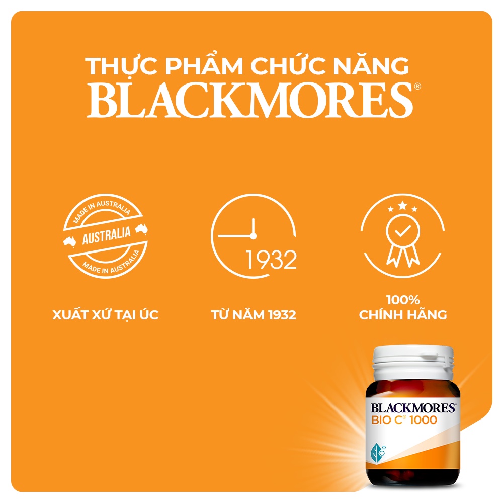 Viên Uống Bổ Sung Vitamin C Blackmores Bio C 1000mg Lọ 31 Viên