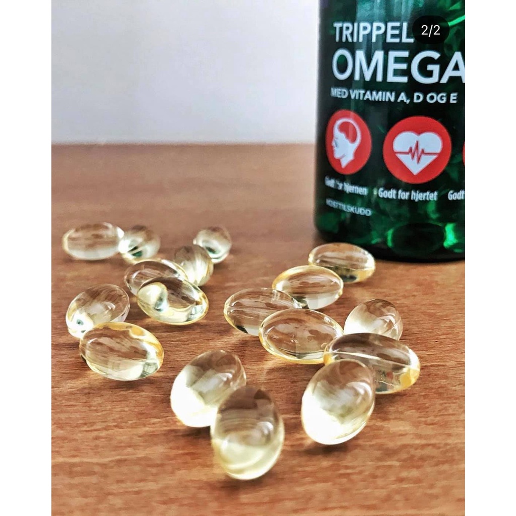 Dầu cá Omega3 Biopharma Trippel nội địa  Nauy - hộp 144 viên