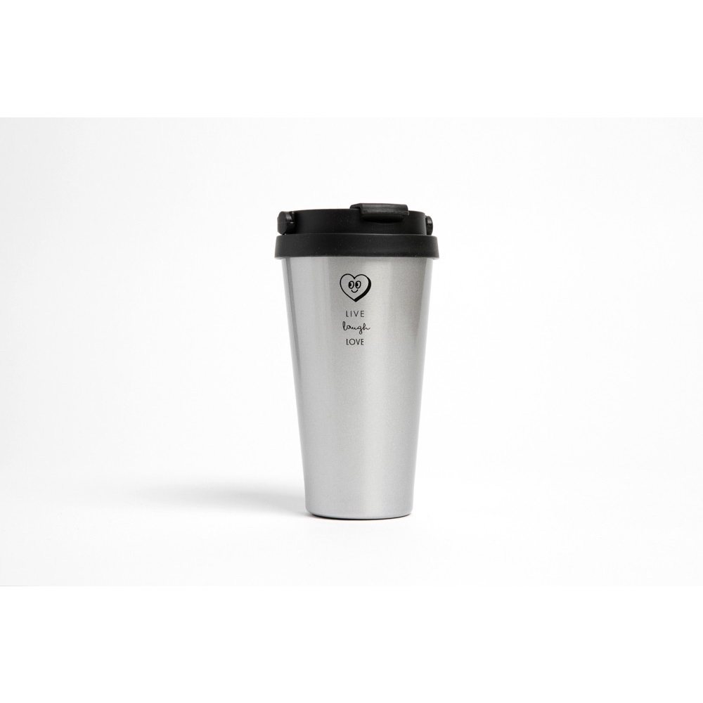 Bình Uống Nước Tumbler ARTBOX Hàn Quốc Thiết Kế Nắp Có Tay Cầm Màu Bạc