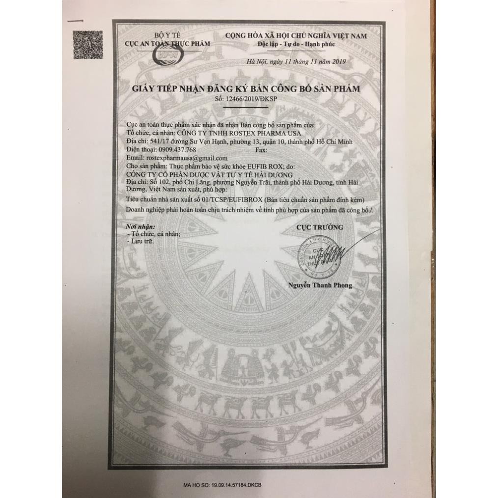 EUFIB ROX bổ sung chất sơ cho cơ thể, giảm tình trạng táo bón, bé bị tiêu chảy, đầy bụng, khó tiêu, rối loại hệ vi sinh