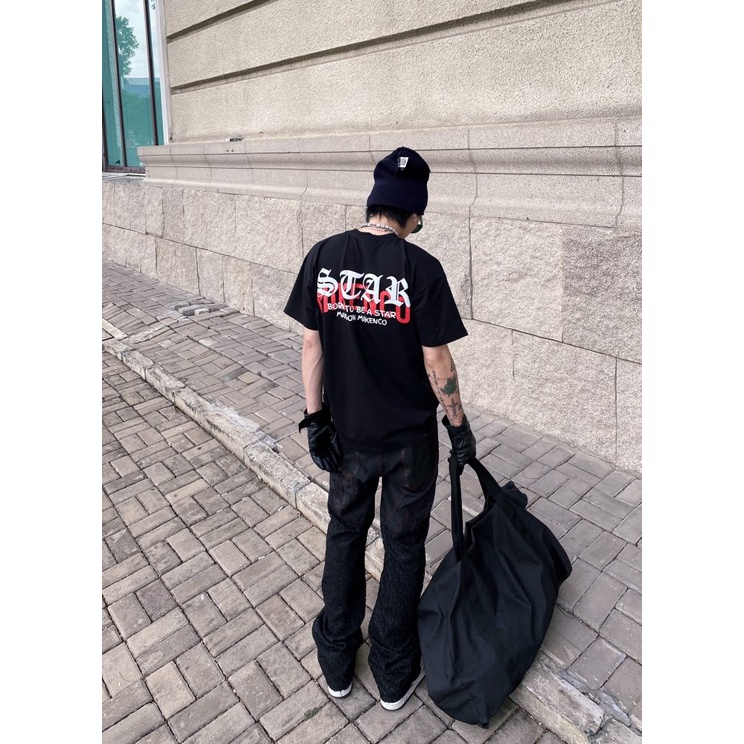 Áo unisex nam nữ MIKENCO BORN TO BE STAR vải cao cấp form cực đẹp Black phong cách trẻ trung