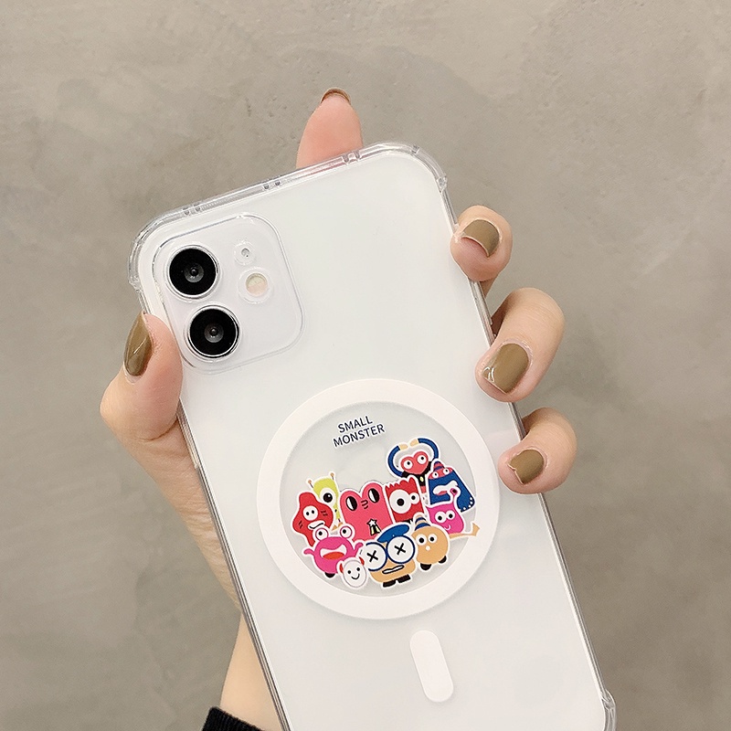 Ốp Điện Thoại Dẻo Trong Suốt Họa Tiết Quái Vật Dễ Thương Cho iPhone 14 13 12 11 Pro Max X XS XR 8 7 Plus + SE 2020