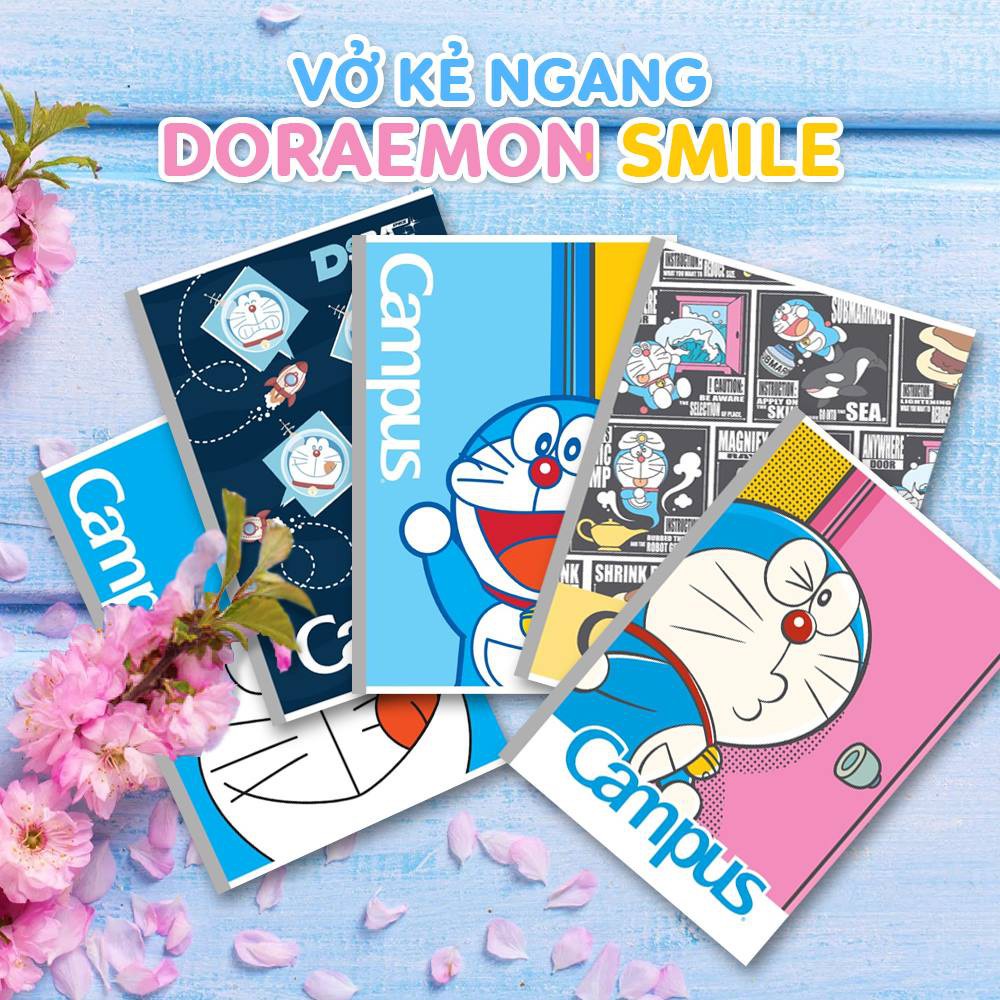 Vở CAMPUS kẻ ngang 80,120, 200 tr DORAEMON, tập kẻ ngang DORAEMON