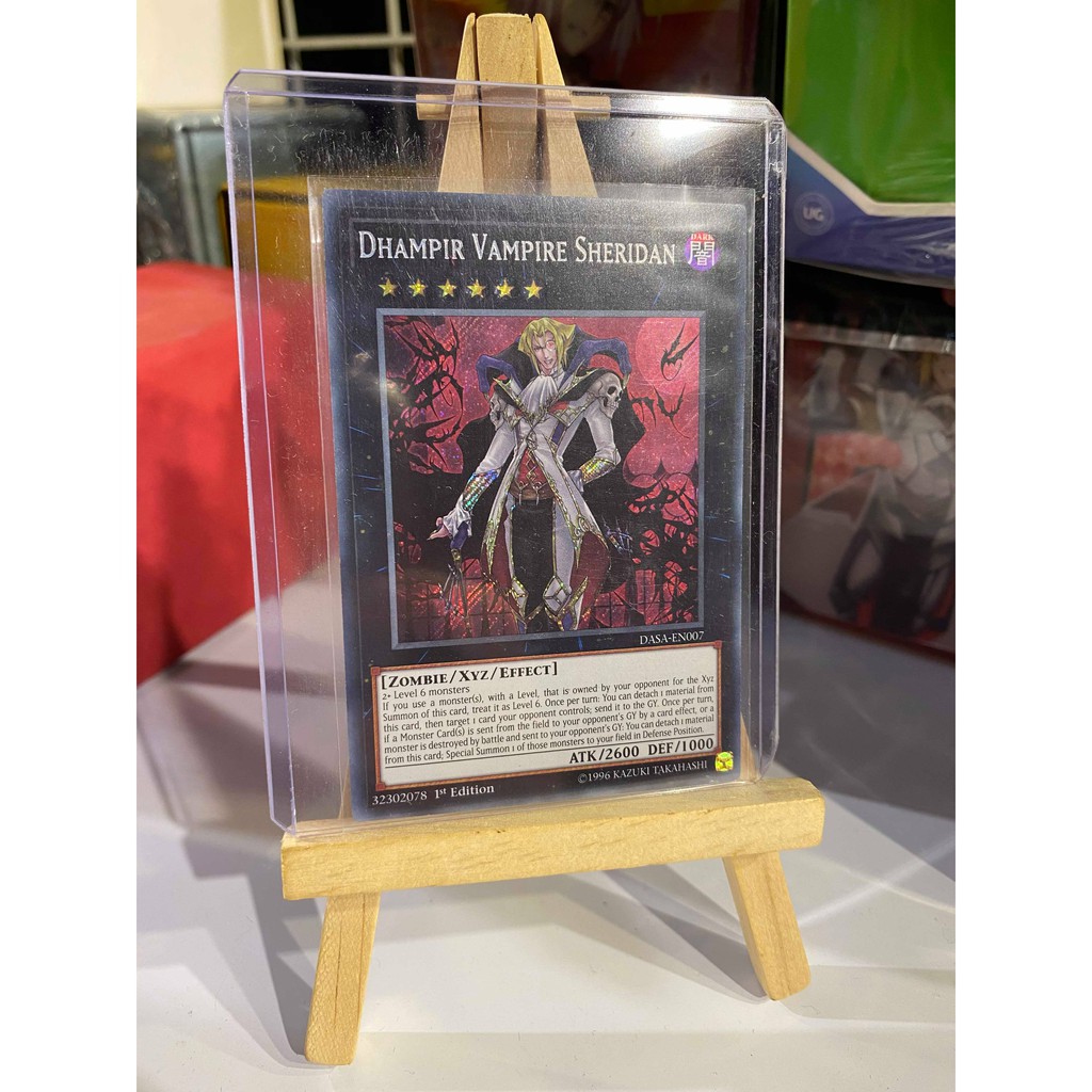Lá bài thẻ bài Yugioh Dhampir Vampire Sheridan – Secret Rare - Tặng bọc bài nhựa bảo quản