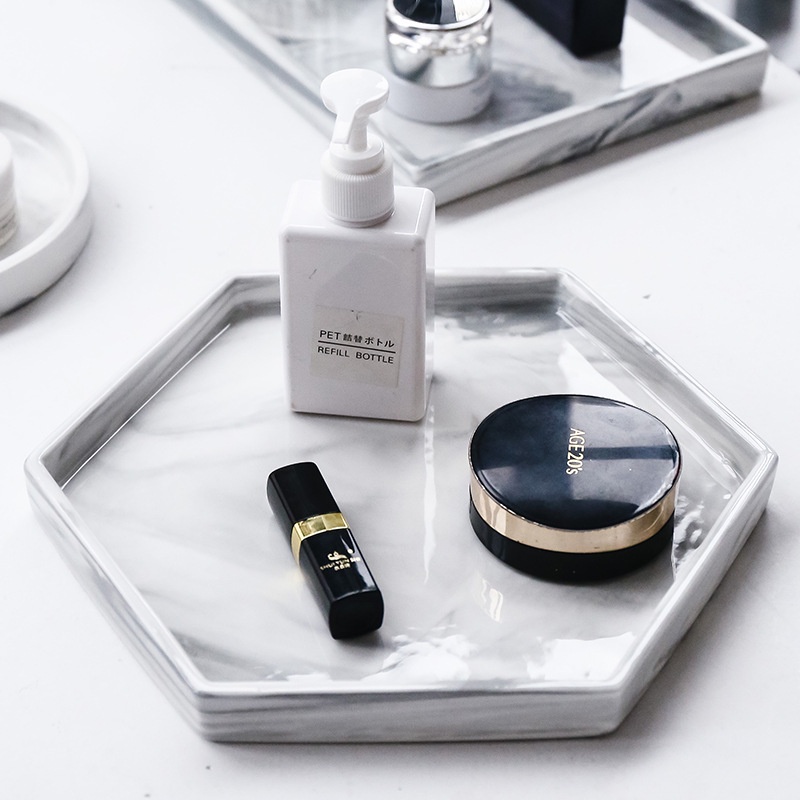 Khay đựng đồ, đựng mỹ phẩm hình vân đá cao cấp