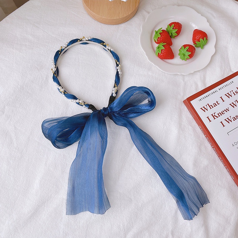 Băng Đô Cài Tóc Đính Nơ Ruy Băng Xinh Xắn Cho Nữ