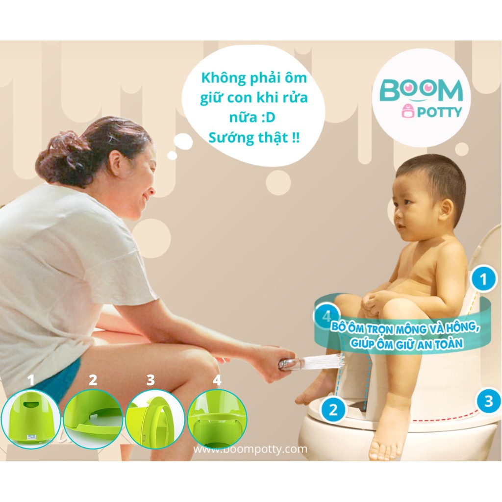 Bô Vệ Sinh Đa Năng Cho Bé Boom Potty - từ 7 tháng đến 4 tuổi