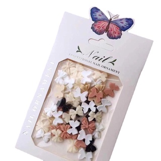 Sét Charm nơ mix 4 màu, charm gắn móng