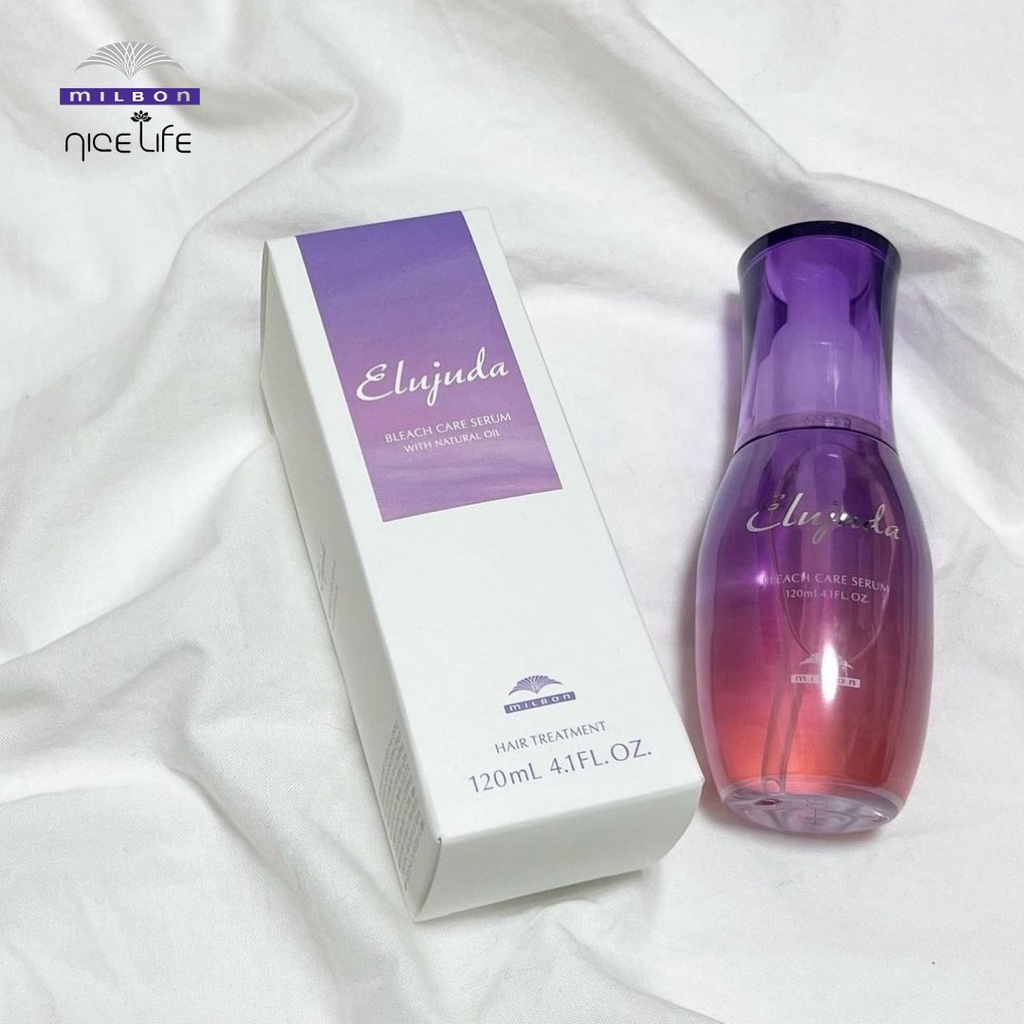 Tinh Dầu Dành Cho Tóc Tẩy, Tóc Sơ Rối Và Khó Vào Nếp Milbon Elujuda Bleach Care Serum 120ml