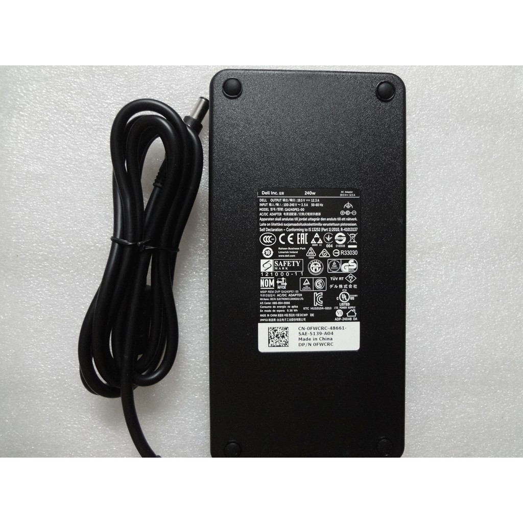 [Sạc Zin 19.5V-12.3A 240W ] Sạc laptop Dell Precision M6500 M6600 M6700 M6800 M4700 M4800 FWCRC C3MFM U896K Y047M J938H