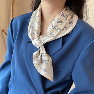 Khăn quàng cổ lụa dài thắt nơ thời trang dành cho nữ