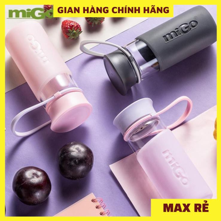 MÁY XAY SINH TỐ MINI CẦM TAY CAO CẤP MIGO - Kèm theo bình nước thủy tinh migo nhỏ gọn tiện lợi, an toàn