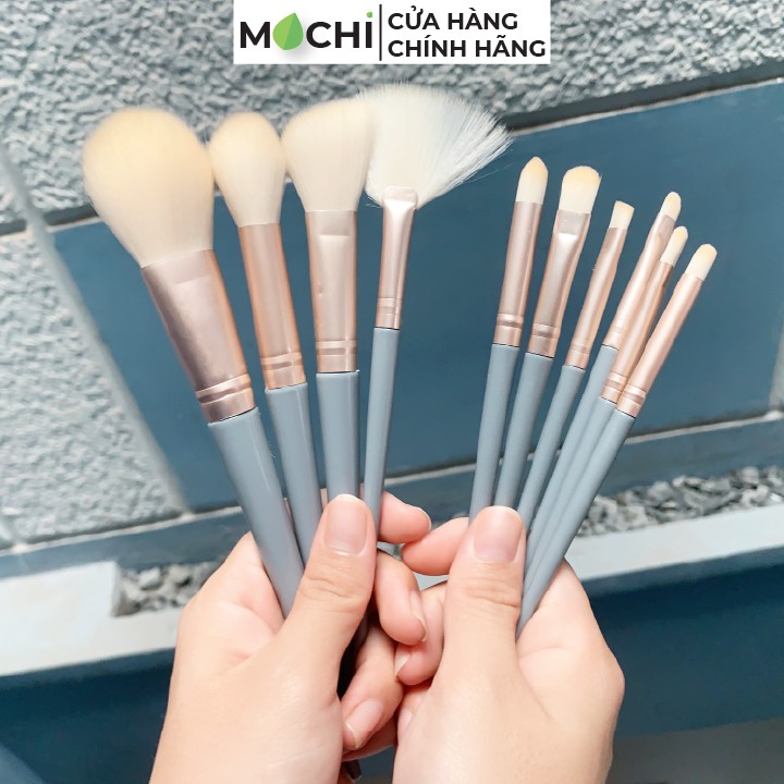 Bộ Cọ Trang Điểm 10 Món Cao Cấp Makeup Phấn Mắt l Má Hồng l Kem Nền l Kẻ Lông Mày l Che Khuyết Điểm Tiện Dụng MOCHI SHOP