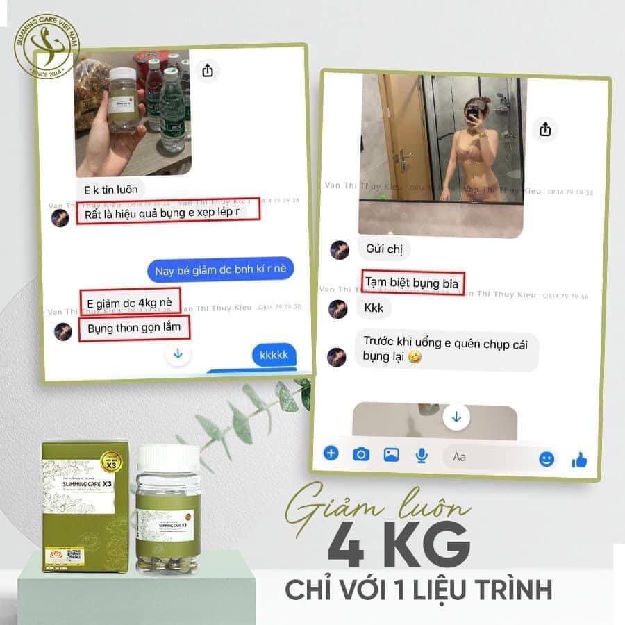 Slimming Care x3 mẫu mới trà giảm cân cấp tốc nhanh viên uống thảo mộc không phải thuốc giảm cân