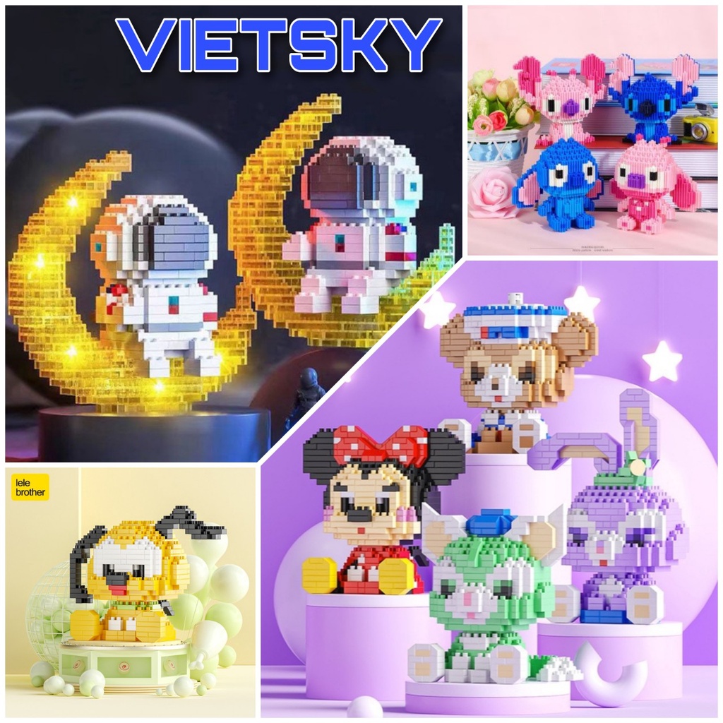 MÔ HÌNH LẮP RÁP ĐỘNG VẬT HOẠT HÌNH 3D DỄ THƯƠNG CHO BÉ - ĐỒ CHƠI XÉP HÌNH 3D