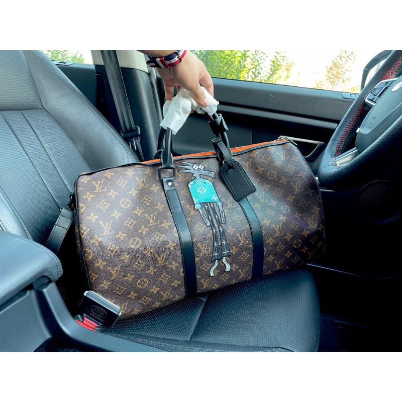 Túi du lịch LV KEEPALL sz50x29 họa tiết hoa mono chất da dày dặn bản chuẩn đẹp
