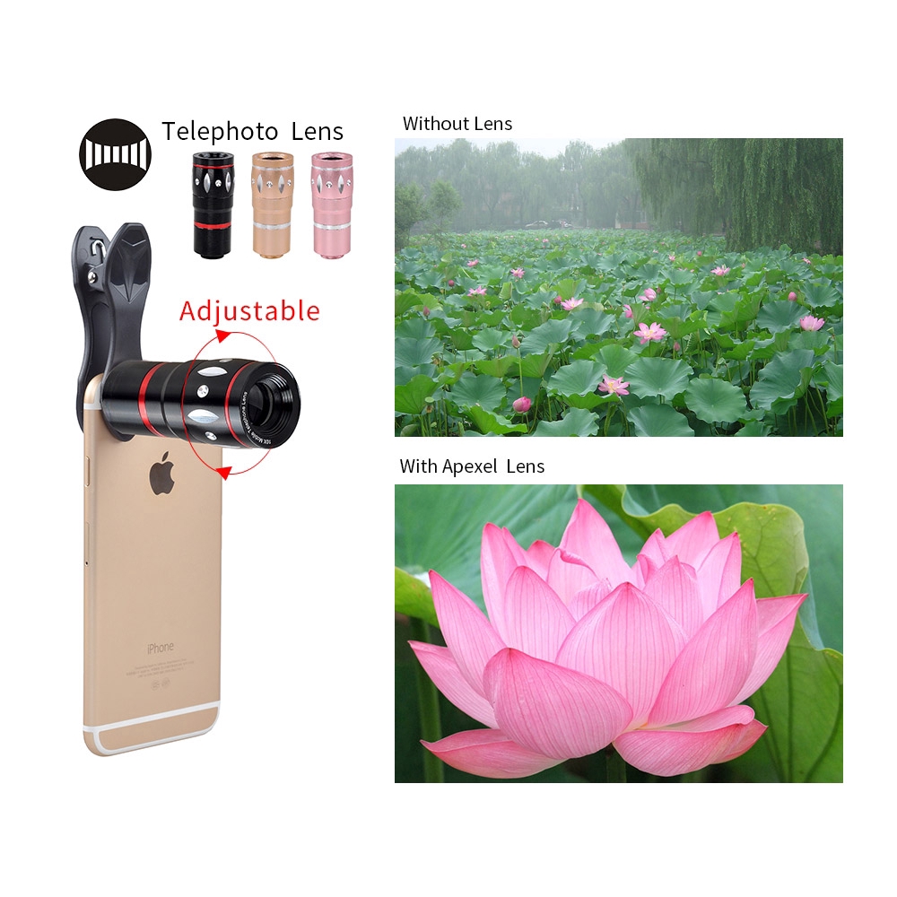 APEXEL phổ 10X tele zoom Lens Mobile ống kính máy ảnh Điện thoại Lente cetular Đối với