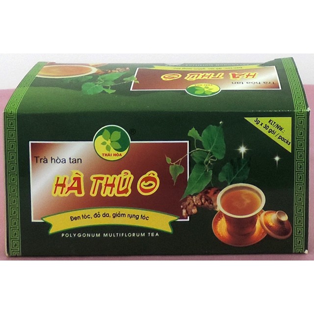 TRÀ HÒA TAN HÀ THỦ Ô Bổ gan thận,bổ máu,giảm rụng tóc,dùng tốt cho người tóc bạc sớm