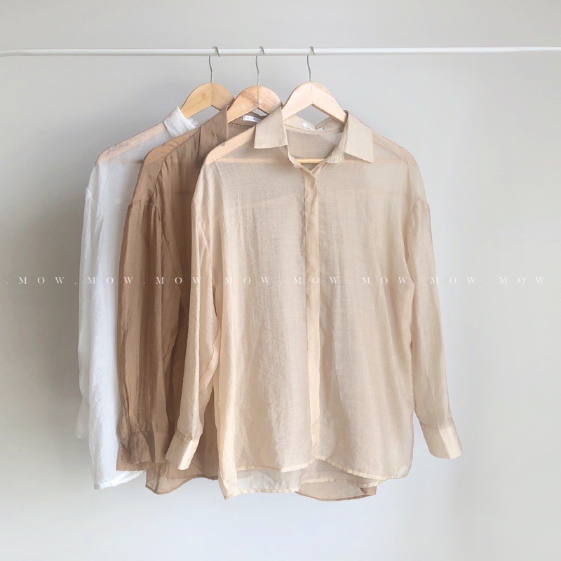 Sơmi lụa tơ basic (Basic Silk Shirt) made by Mow studio | BigBuy360 - bigbuy360.vn