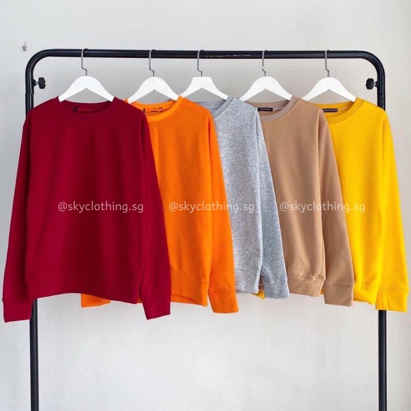 SWEATER BASIC - ÁO SWEATER TRƠN CHẤT NỈ ĐỦ MÀU UNISEX 🔥🔥🔥 | BigBuy360 - bigbuy360.vn