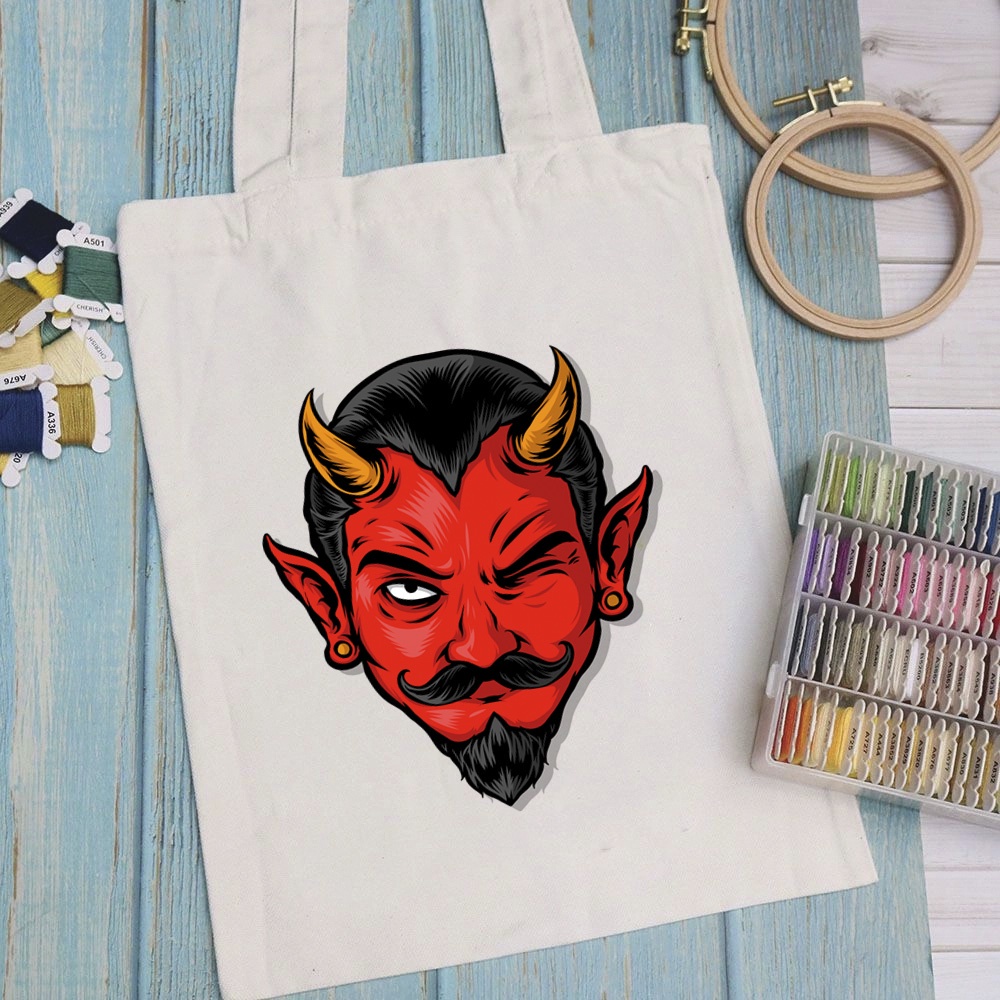 Túi vải túi Tote MR INKSYNDROME - Mẫu 4 vải canvas dày đẹp cho nữ có khóa miệng đi học đi chơi. In hình theo yêu cầu