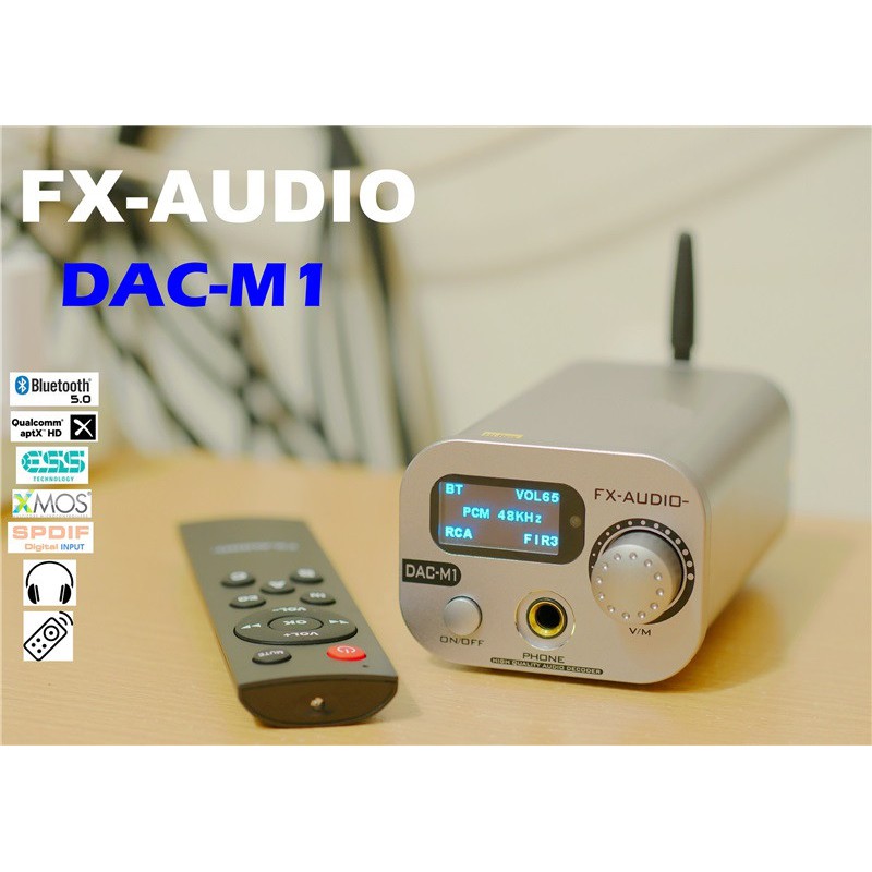 BỘ DAC GIẢI MÃ ÂM THANH FX-AUDIO DAC-M1 DECODER BLUETOOTH 5.0 APTX ESS9038Q2M 32BIT 768KHZ DSD512 USB DAC HEADPHONE