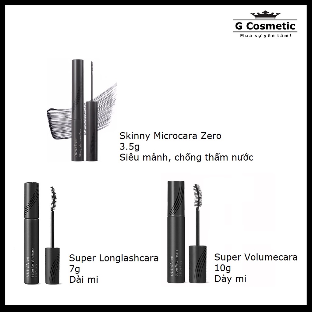 Mascara Innisfree các dòng