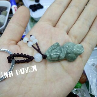 Móc khóa tỳ hưu ngọc cẩm thạch