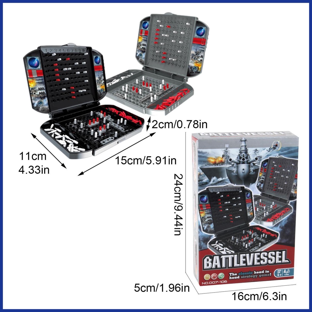 Bộ Trò Chơi Board Game Battle Battle Ship Luyện Tập Trí Não Cho Trẻ Em 8-12 Người