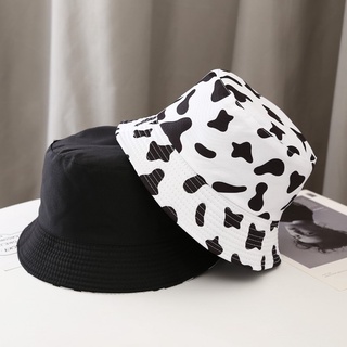 Nón bucket 2 mặt hình bò sữa thời trang hàn quốc