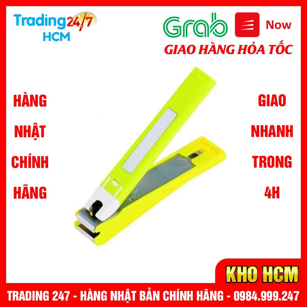 [Hỏa tốc HCM] Bấm móng tay thân nhựa KAI màu xanh lá, cỡ trung Nội địa Nhật Bản