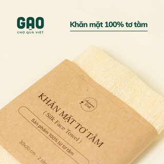 Khăn mặt tơ tằm 100% - 30x45cm
