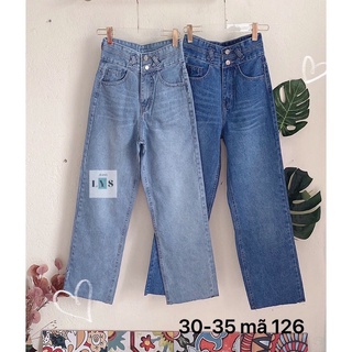 Quần suông bigsize LYS JEANS ống rộng lưng cao cao cấp