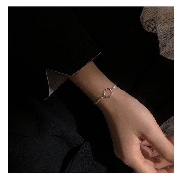 lắc tay mặt tròn đính đá xinh xắn