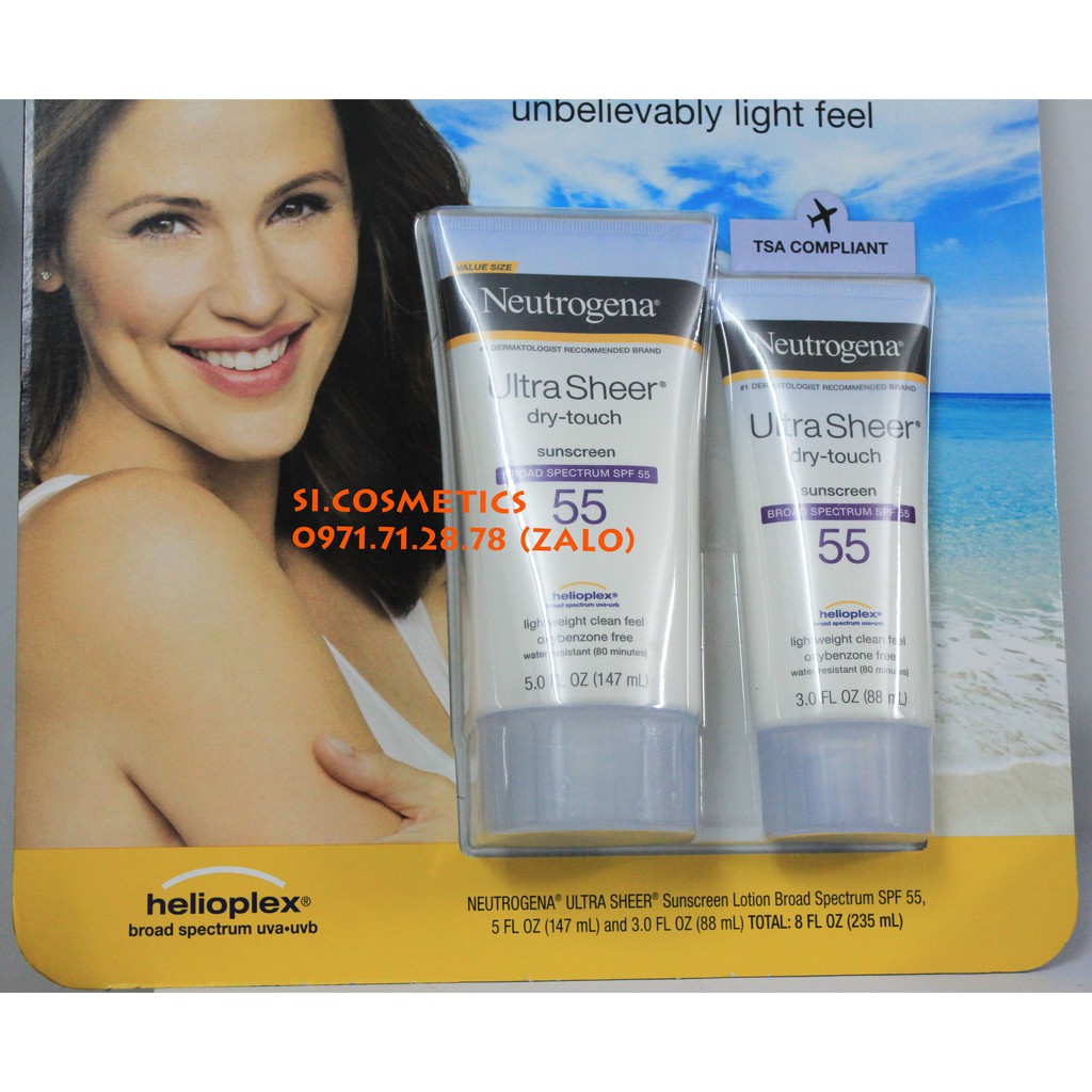 [Date 10/2022] Kem Chống Nắng Neutrogena Ultra Sheer Dry Touch Sunscreen Broad Spectrum SPF55