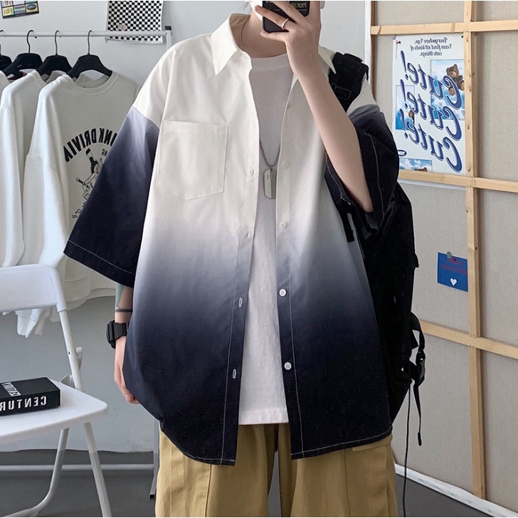 Áo Khoác Sơ Mi Dáng Rộng Phối Túi Cá Tính Thời Trang Hàn Quốc Cho Nam Simple Unisexthun Nam Chất KhoáC Gió Thể Thao Nam Nữ Unisex