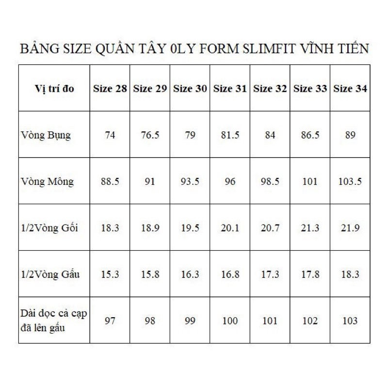 Quần Tây Nam Thời Trang Dáng Trẻ 399 Vĩnh Tiến - Nhiều Màu