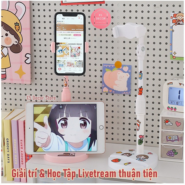 Giá Đỡ Điện Thoại Để Bàn Dễ Thương, Giá Đỡ Cho iPhone ipad Pro Mini Samsung Xiaomi, Quay Video Livetream Xoay 360 Độ
