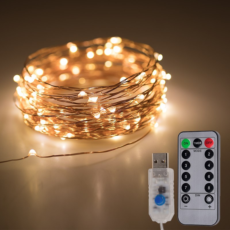 Đèn led trang trí fairy light nguồn usb có điều khiển