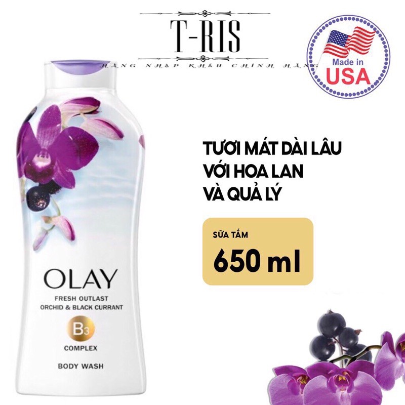 [650ml-USA] Sữa tắm Olay hương Hoa Lan 650ml- Authentic