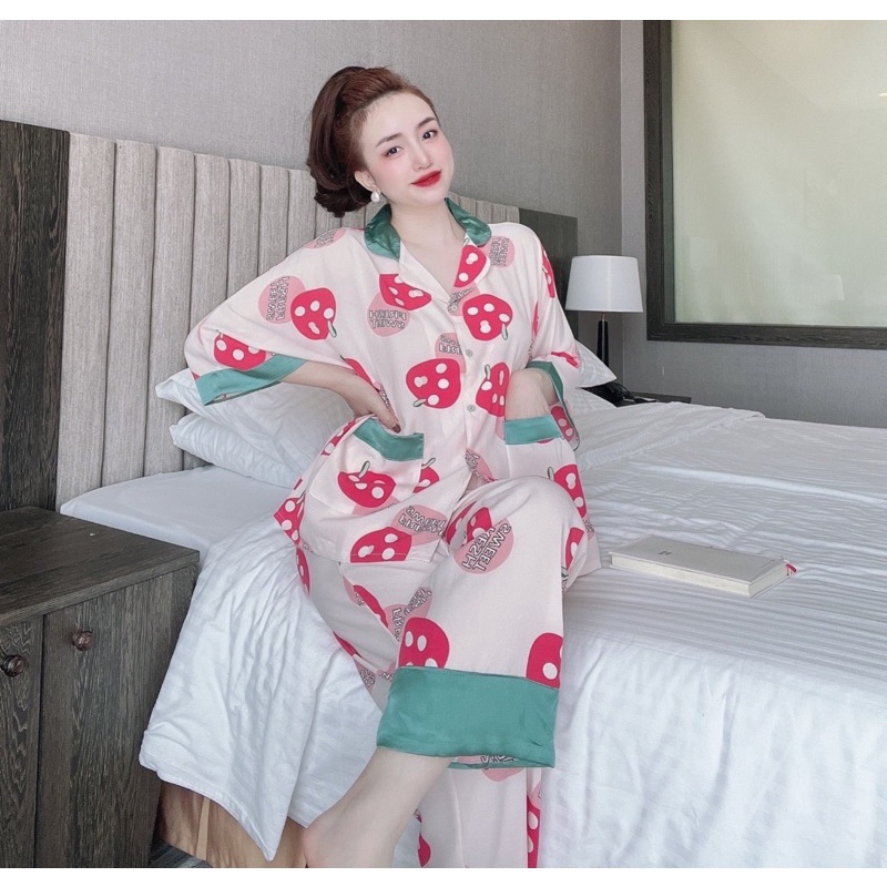 Đồ bộ nữ Lụa Nhật form rộng chất mát, Đồ mặc nhà pijama (Bigsize 50-110kg)