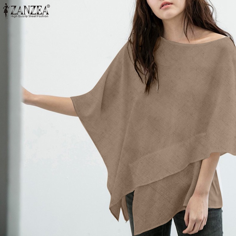 Áo cánh dơi Zanzea cổ tròn dáng rộng thời trang cho nữ