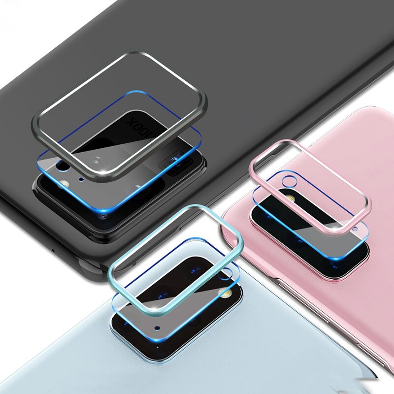 Vòng Kim Loại + Kính Cường Lực Bảo Vệ Camera Sau Cho Samsung Galaxy S20 Plus S20 Ultra Note 20 Ultra