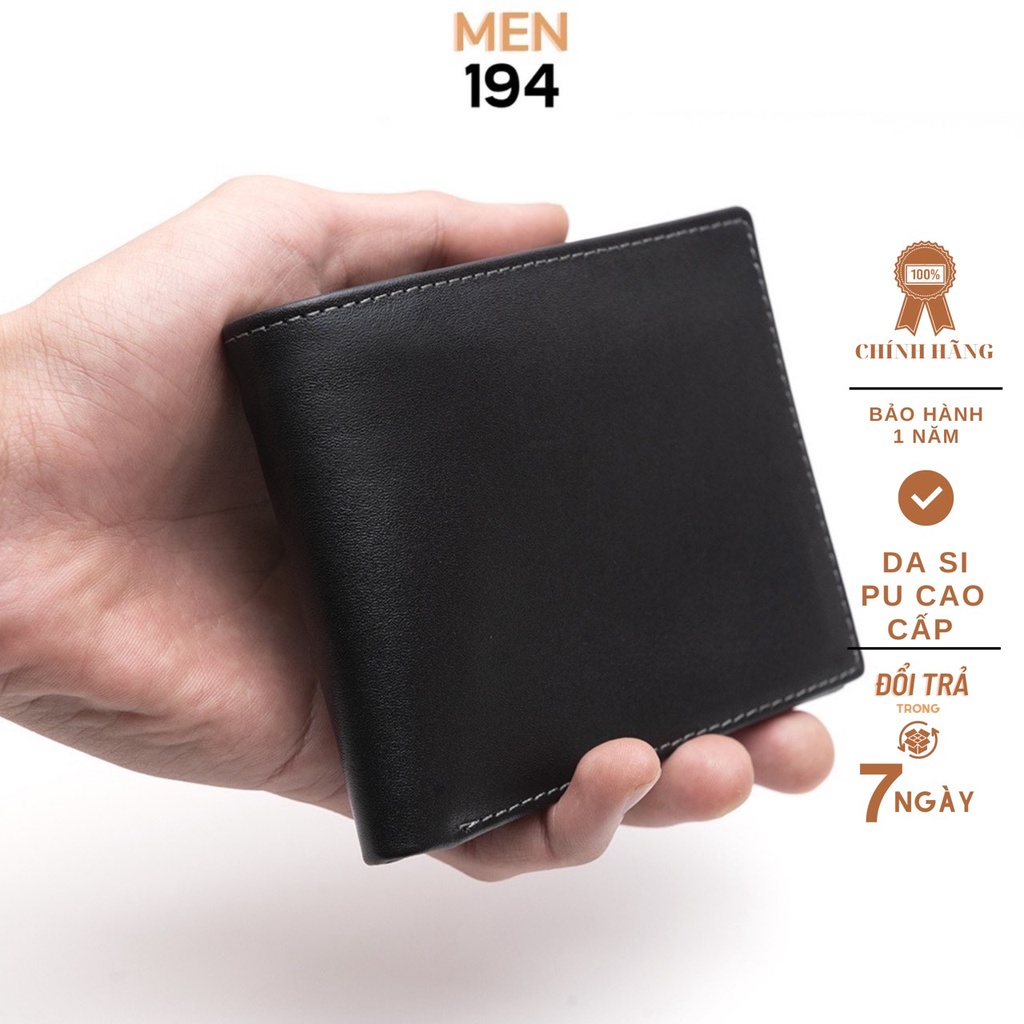 Ví nam Men194 chất liệu da Si PU cao cấp nam mini sang chảnh - VRR