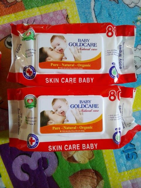 Khăn ướt Baby Đại Thịnh, Baby Gold Care hộp 100 tờ