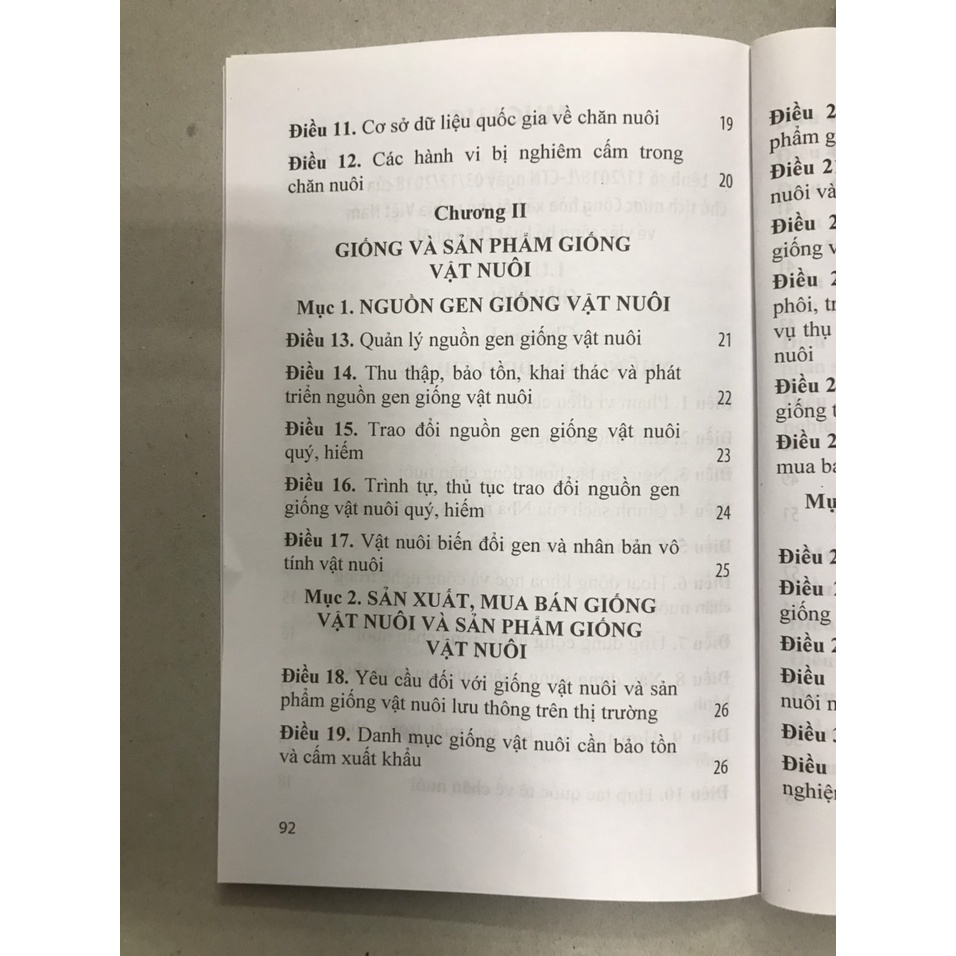 Sách luật chăn nuôi (có hiệu lực 01/01/2020)