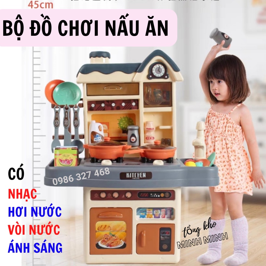Bộ đồ chơi nhà bếp, Bộ đồ chơi nấu ăn Cao Cấp cho bé nhập vai Đầu Bếp- cao 45cm, 63cm, 72 cm, 94cm