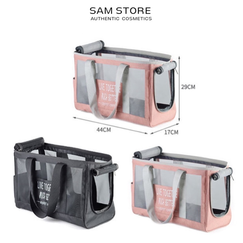 Túi xách dạng vải lưới đựng máy làm tóc và phụ kiện rộng rãi, nhẹ nhàng Live Togethe much better