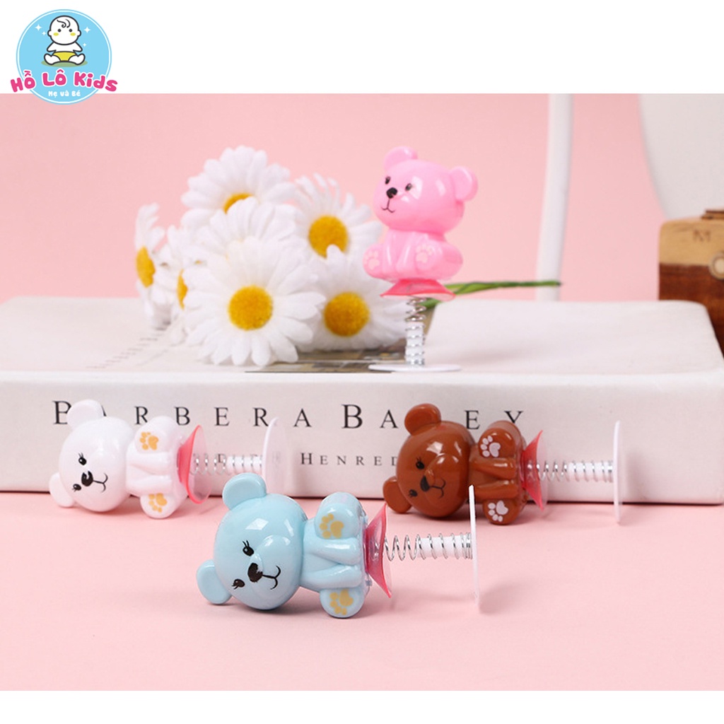 Gấu lò xo để bàn trang trí bàn học, bàn làm việc siêu đáng yêu Hồ Lô Kids