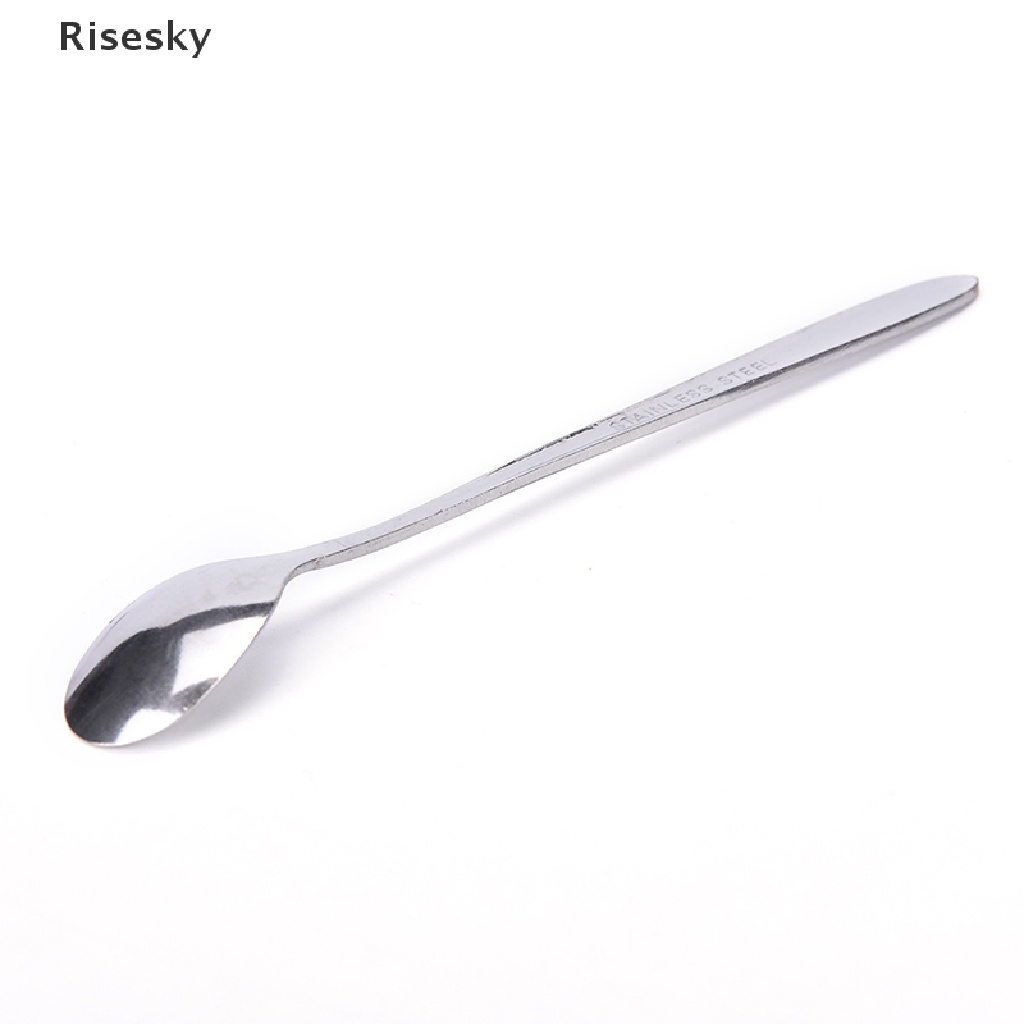 Muỗng Múc Kem / Trà Bằng Thép Không Gỉ Cán Dài 16cm Mới